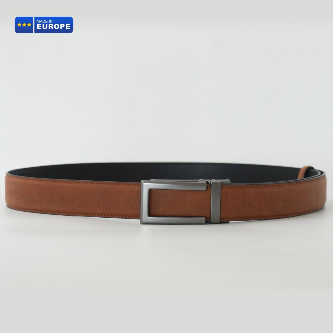SALE: BROSHIELD® - Automatik Gürtel ohne Löcher – Hochwertiger Echtledergürtel für Herren