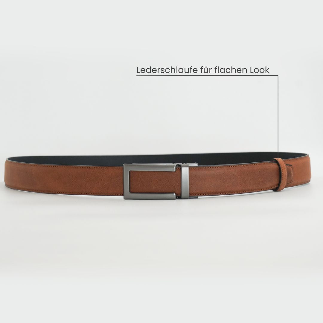 SALE: BROSHIELD® - Automatik Gürtel ohne Löcher – Hochwertiger Echtledergürtel für Herren