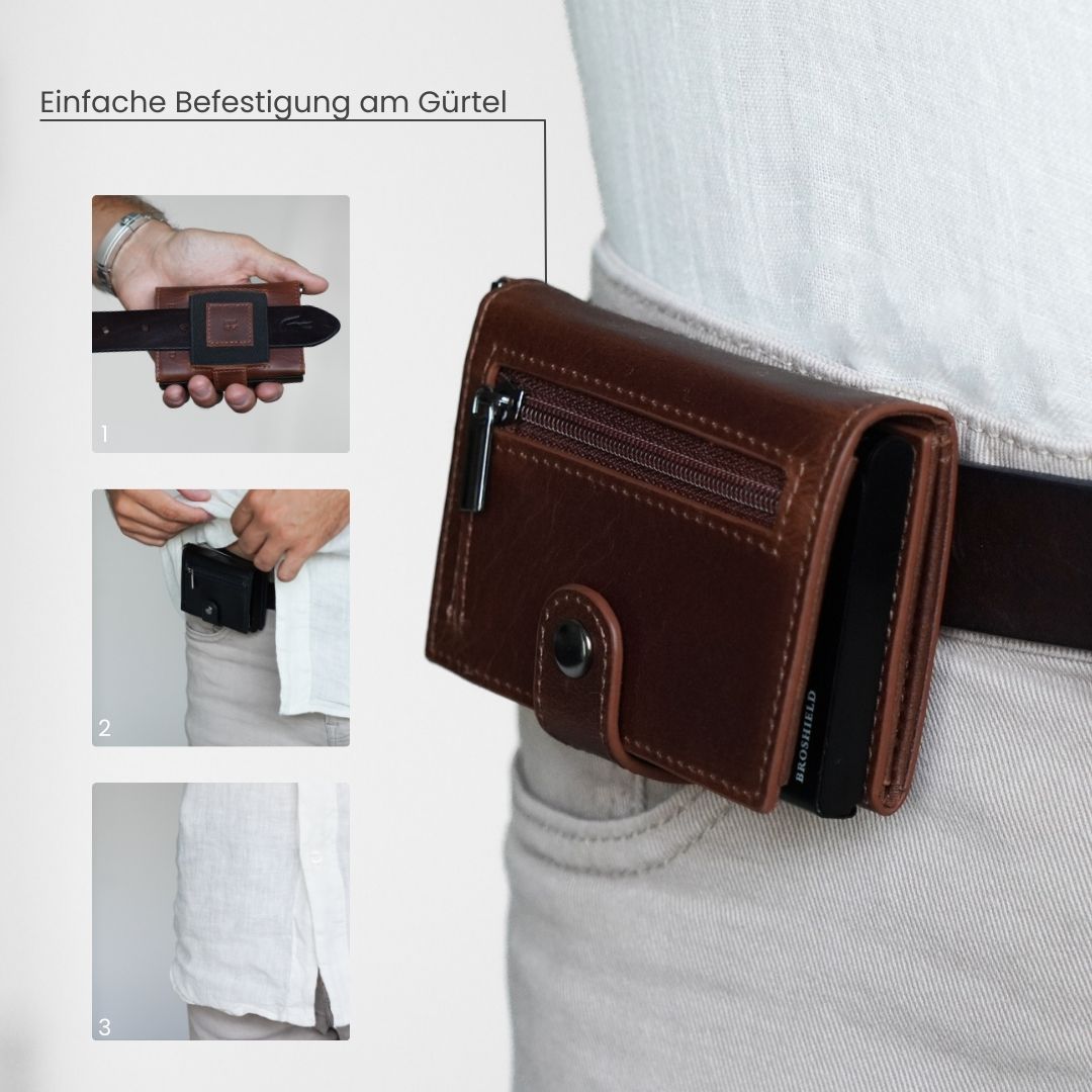BROSHIELD® - Genuine leather wallet for ultimate flexibility